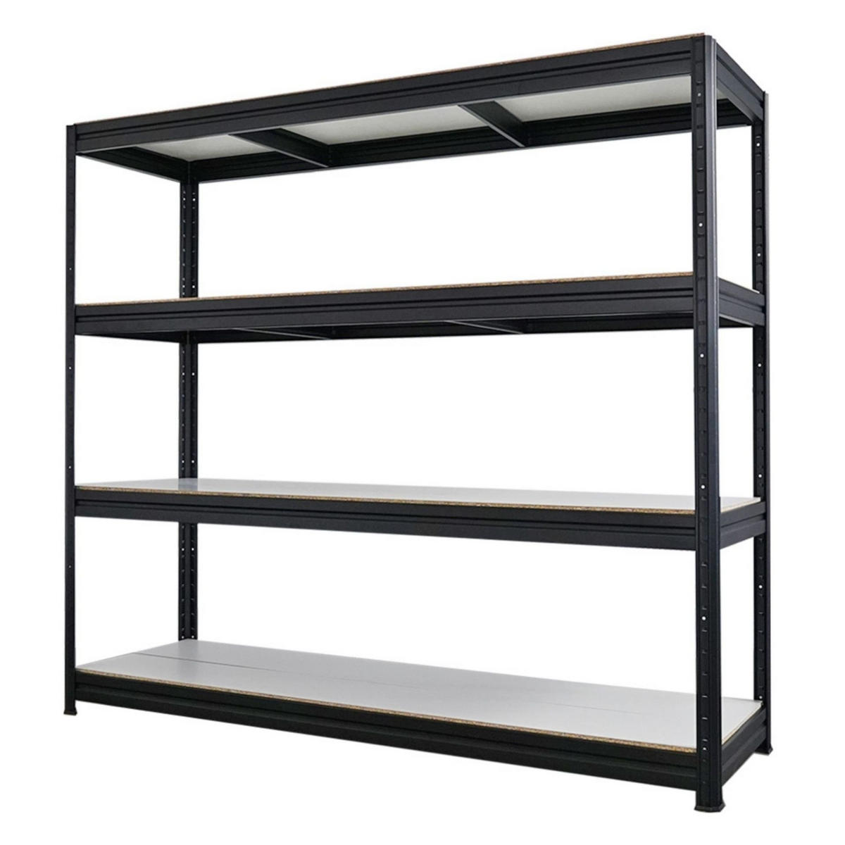 SCHWERLASTREGAL Dino 2er-Set 180x200x60cm Melamin-Ebenen Schwarz - Schwarz, Metall (400/180/60cm) - PROREGAL