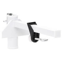 SONNENSCHIRMHALTER Für Balkon Weiss 38 Mm Stahl - Weiß, Metall (38/14cm) - vidaXL