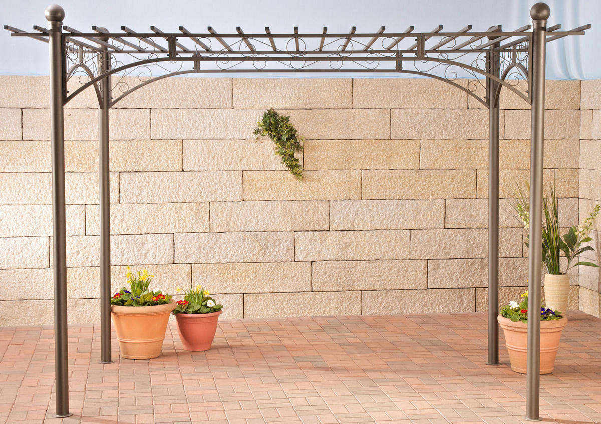 ROSENBOGEN Ebbe Dach 310x186x228cm Metall Anthrazit Rankhilfe - Anthrazit, Metall (310/228/186cm) - DELUKE