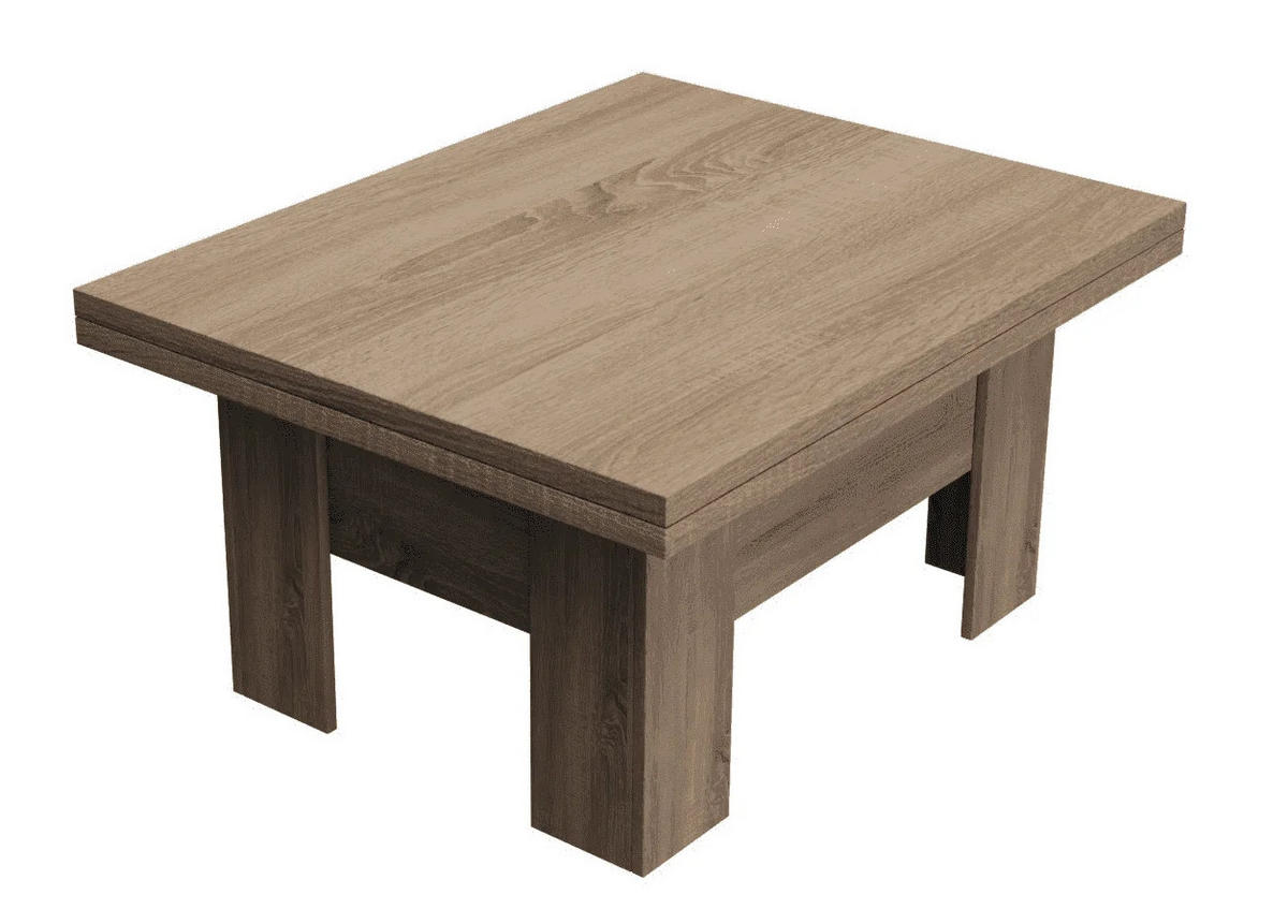 TISCH LONG - Trüffeleichefarben, Holzwerkstoff (80/100/53cm) - Meblini