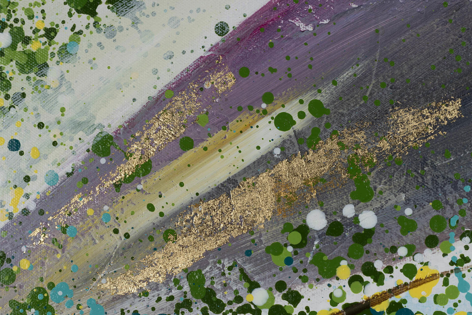 ACRYLBILD HANDGEMALT 100/75 cm - Braun/Grün, Holz/Textil (2/75cm) - KUNSTLOFT