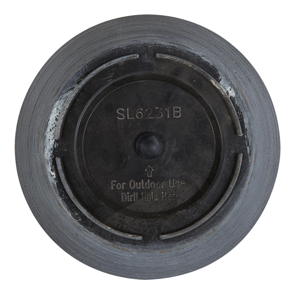 BLUMENTOPF grau rund 43/43/49 cm Katalima - Grau, Stein (49cm) - Beliani