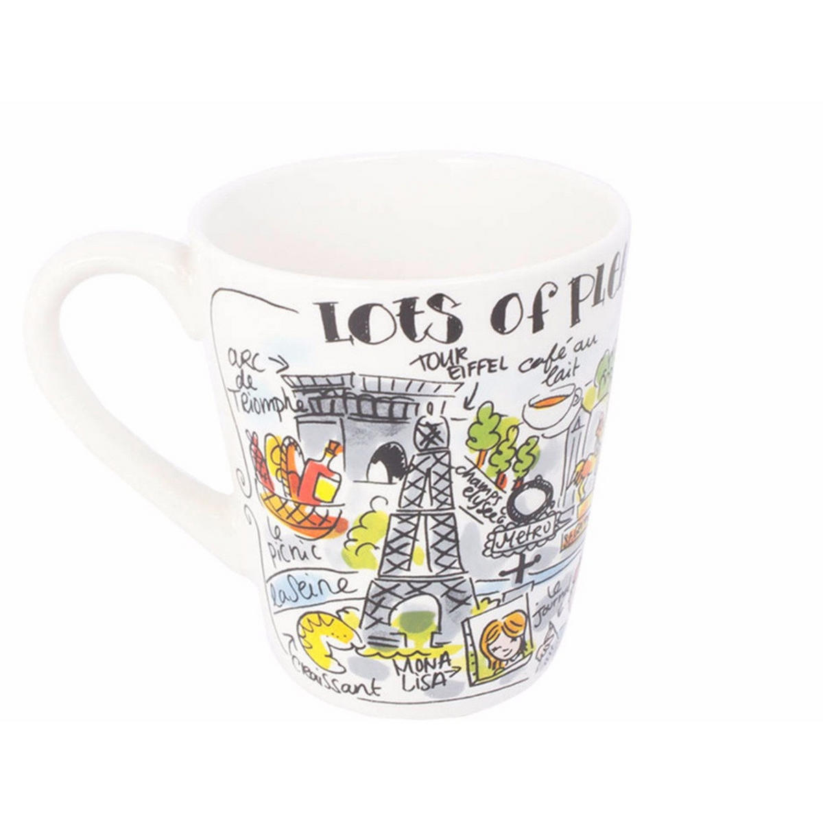 BECHER Paris in Bunt - 350 ml - Multicolor, Keramik (0.35L) - Blond Amsterdam
