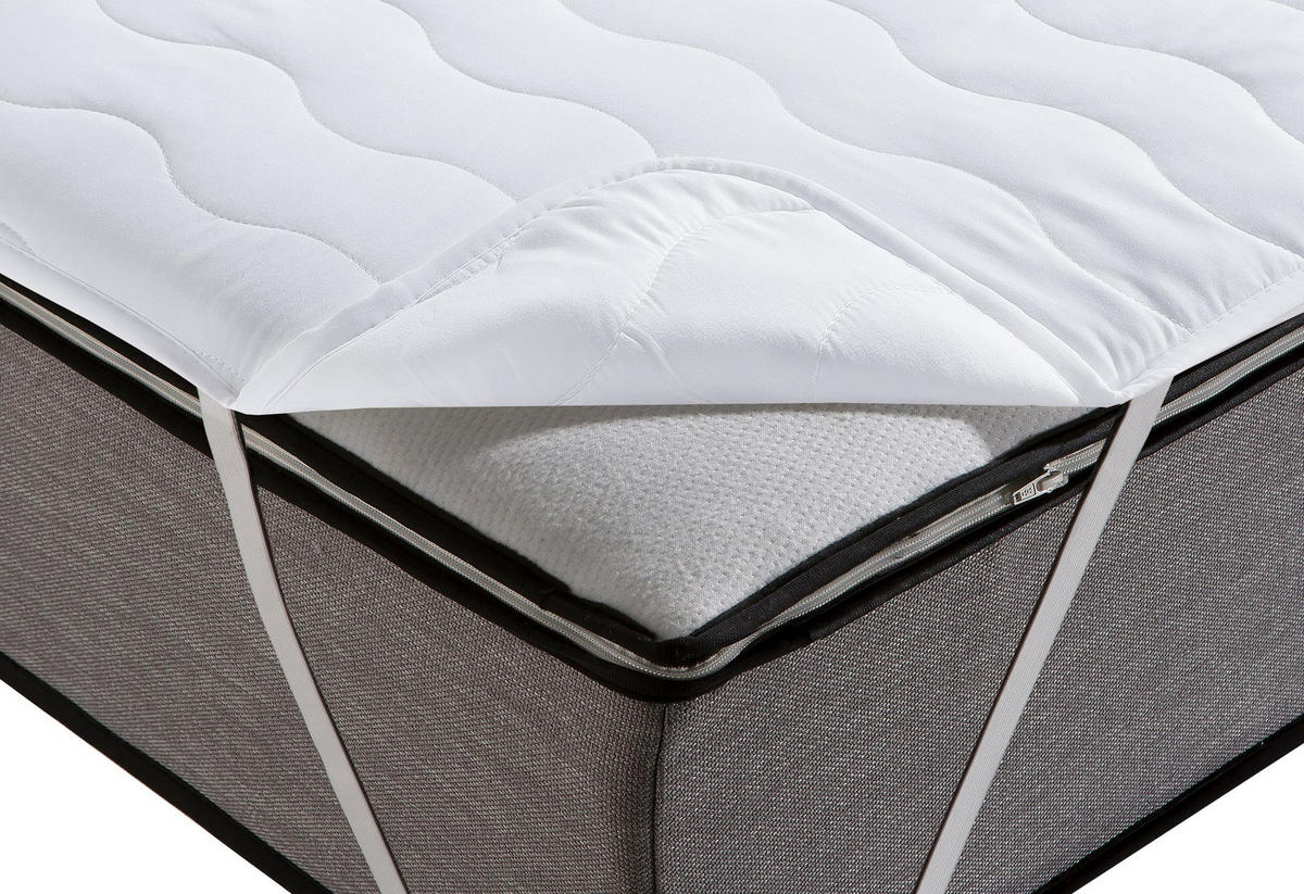 MATRATZENAUFLAGE Denver - Weiß, Textil (80/200cm) - JEKATEX