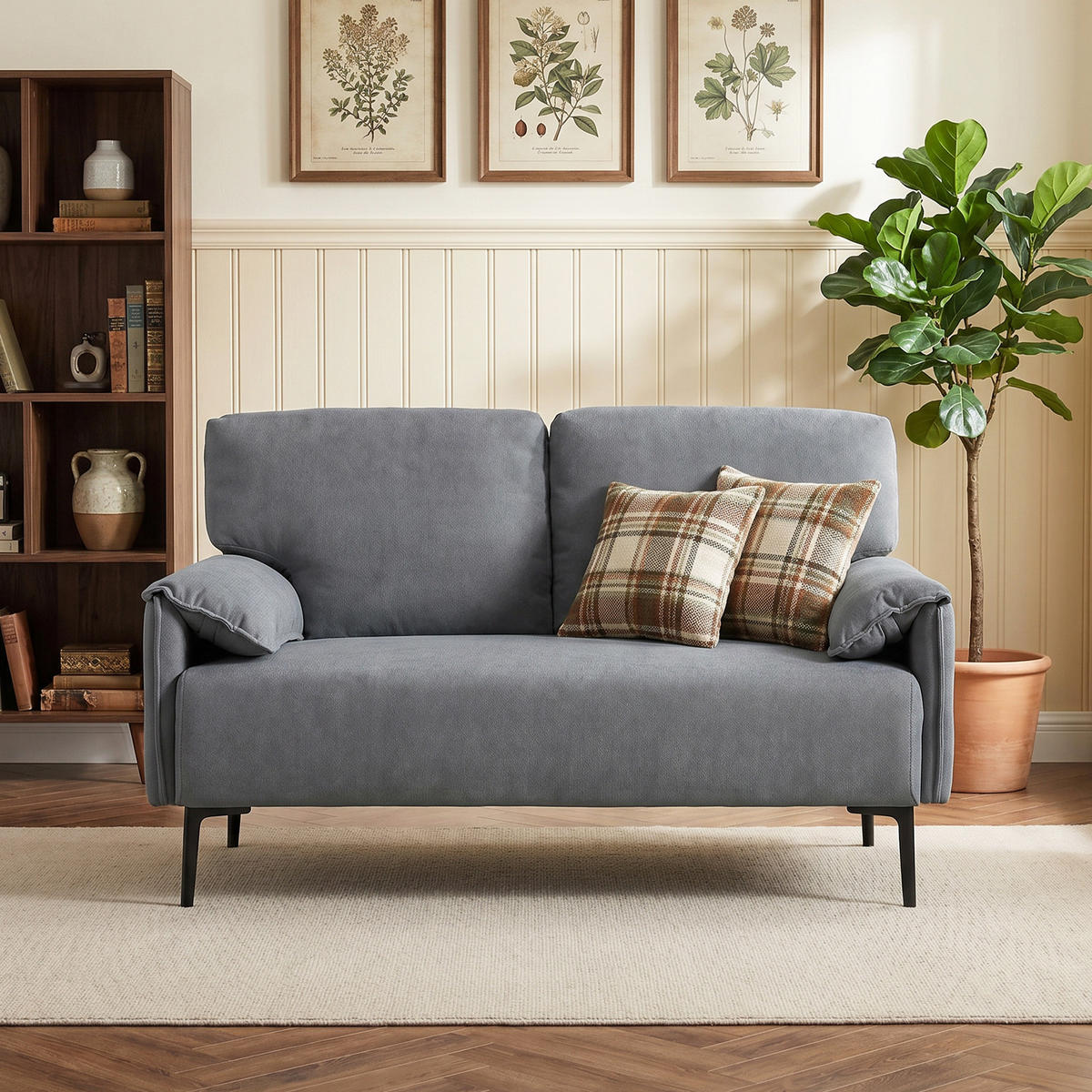 2-SITZER Sofa Grau 127.0/72.0/84.0 cm - Grau, Textil (72/84/127cm)
