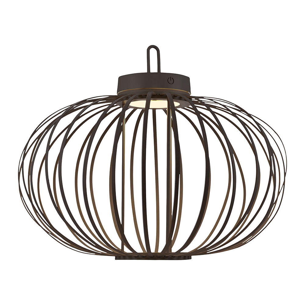 PENDEL-/TISCHLEUCHTE GABBIA, Metall, schwarz, LED, dimmbar - Schwarz, Metall (46/46/37cm)