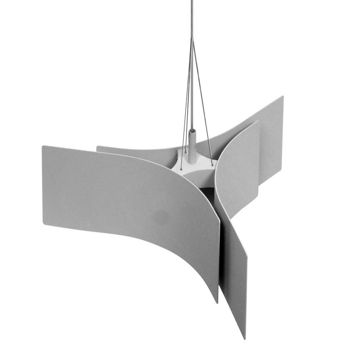 HÄNGELEUCHTE BENT Weiß Höhenverstellbar - Weiß, Metall (48.5/43/150cm)