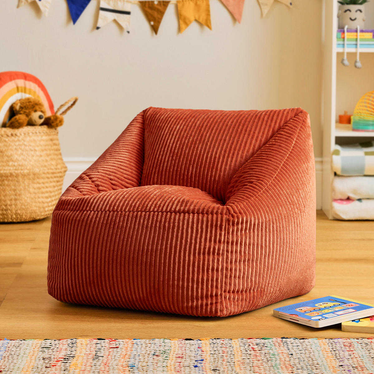 SITZSACK Sessel Flauschig für Kinder - Terracotta, Textil (55/44/55cm) - icon