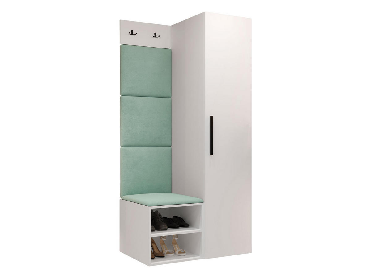 GARDEROBEN-SET Medi III - Schwarz/Weiß, Holzwerkstoff/Kunststoff (40/191/50cm) - MIRJAN24