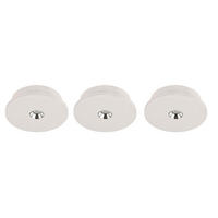 LED DECKENLEUCHTE Gips Weiß Chrom 3er Set - Weiß, Metall (16/16/4.5cm) - Globo Lighting