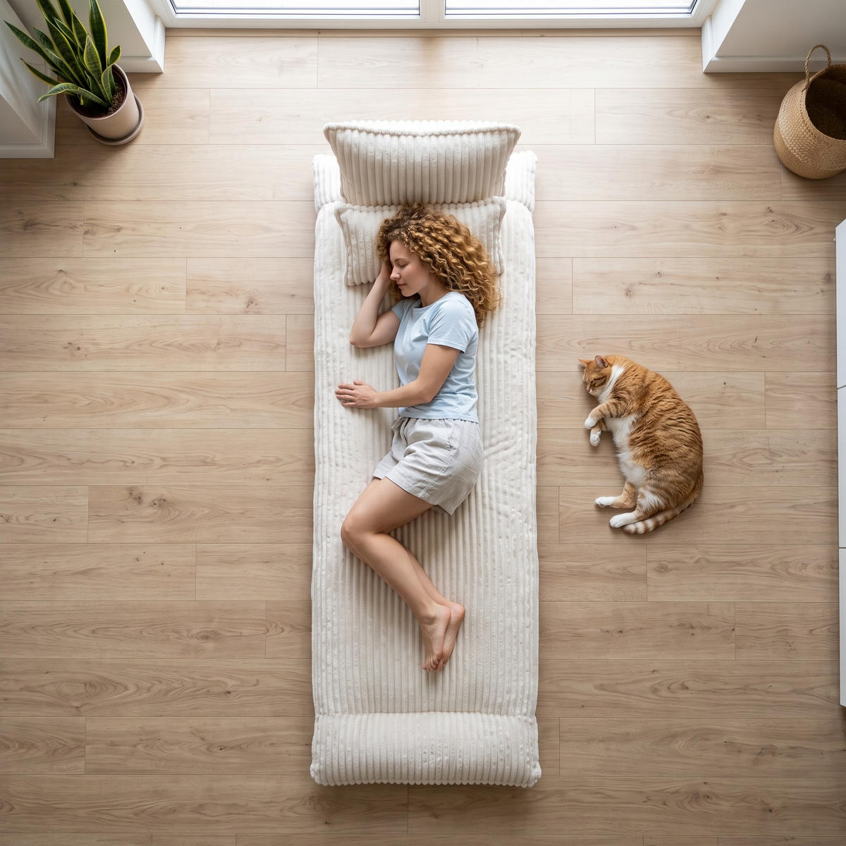 SCHLAFSESSEL 2-in-1, Cord, Metall--Rückenlehne, 227cm Länge, Beige - Beige, Textil/Metall (74.5/78.5/107cm) - LVHOM