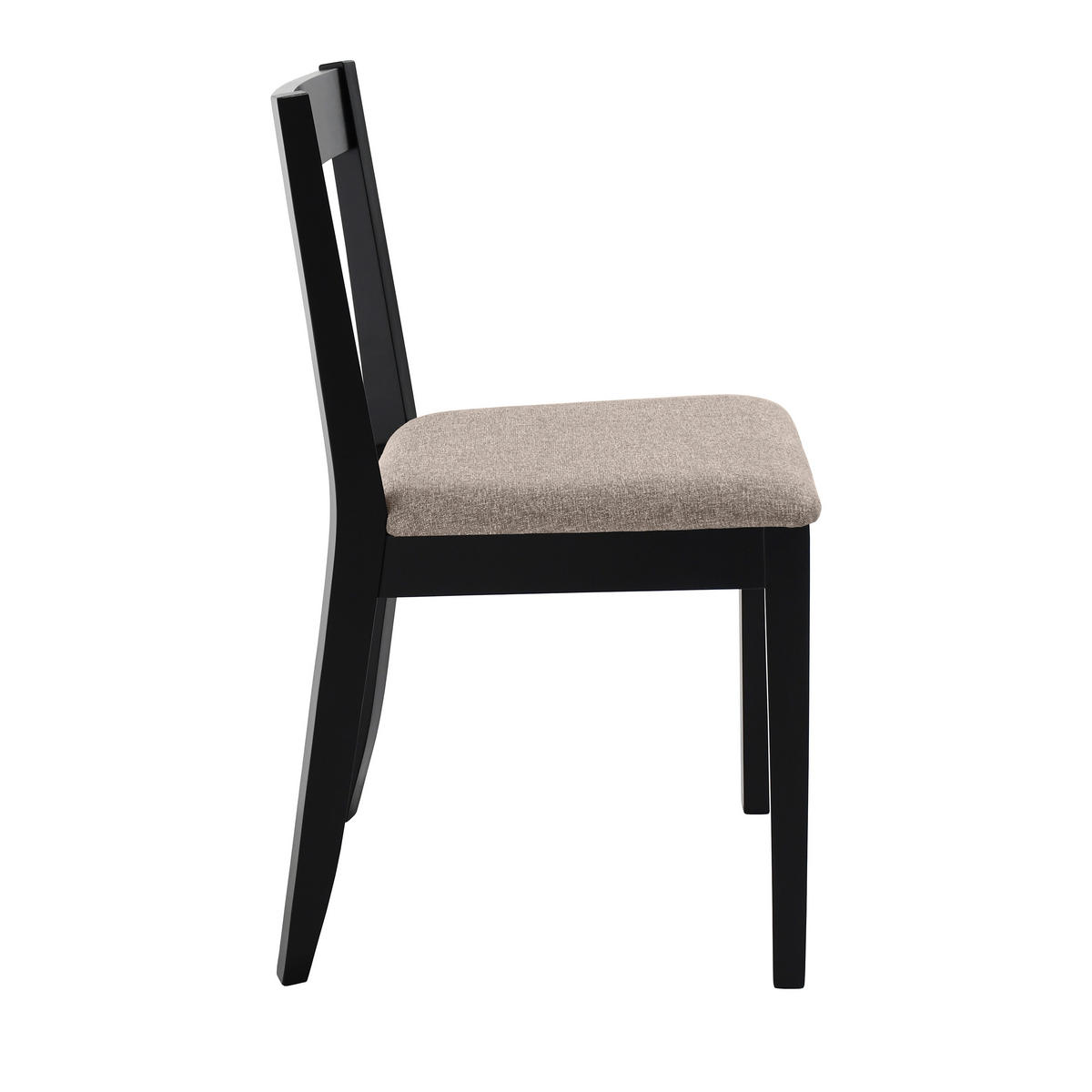 STUHL Moden mit schwarzen Holzbeinen, Polsterstuhl, Beige - Beige/Schwarz, Holz (45/84/45cm) - Beautysofa