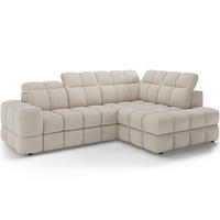 ECKSOFA Bronon mit Schlaffunktion und Bettkasten – Modernes Design, verstellbare Kopfstützen und verschiebbare Rückenlehnen - Beige, Kunststoff (296/109cm) - Wohnideebilder