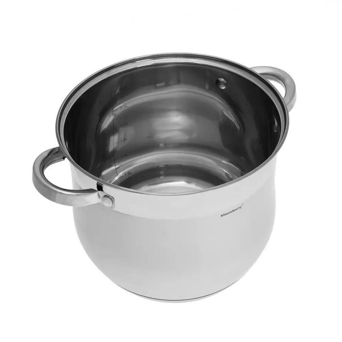 TOPF Silber 22/22/19 cm KB7162 - Silberfarben, Glas (22cm) - Klausberg 