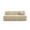 BETTSOFA TESSO Beige Kordstoff mit Schlaffunktion - Beige, Holz (202/74/94cm) - MASSENO