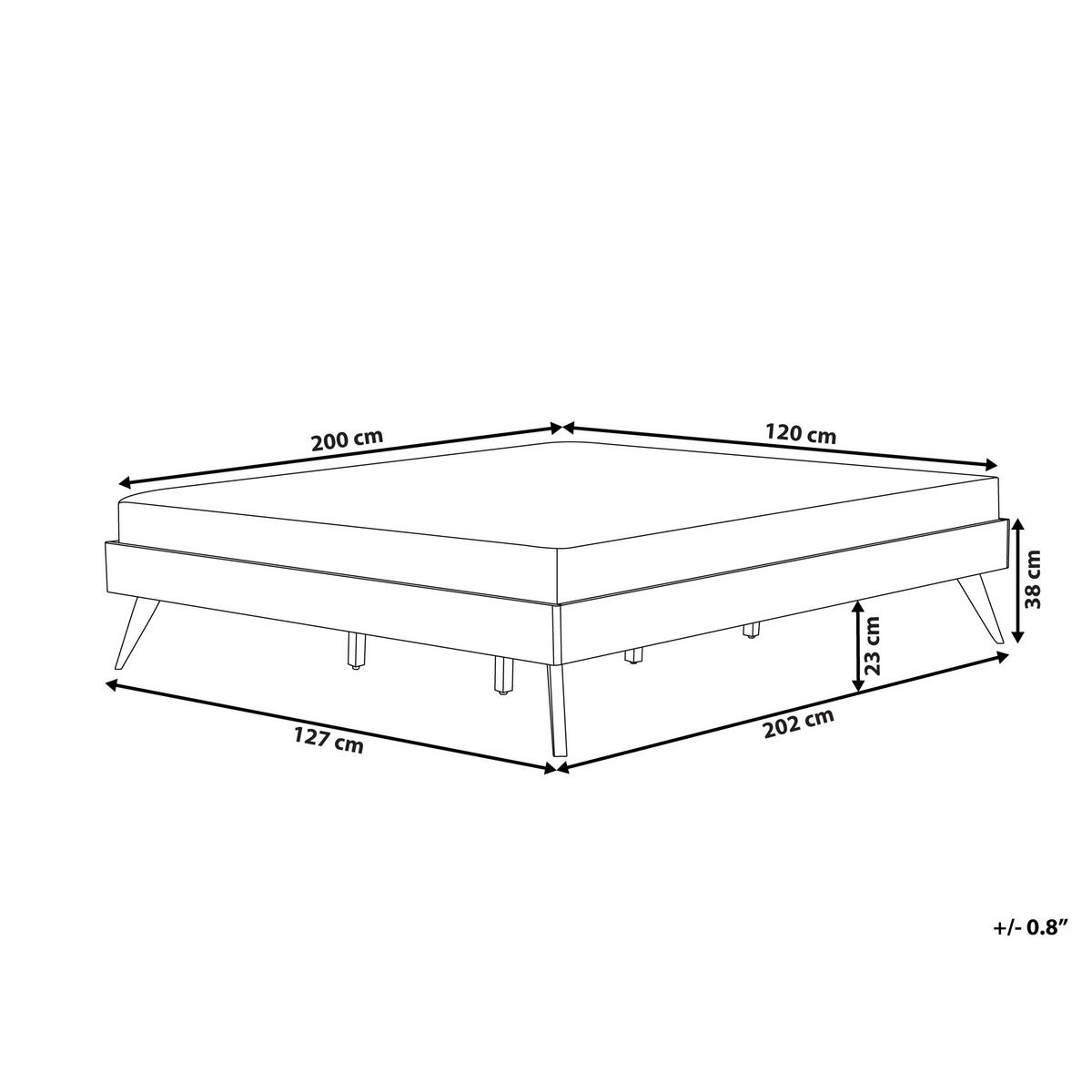 PAT fără tablie 120/200 placă MDF maro închis Berric - maro, lemn (120/200cm) - Beliani
