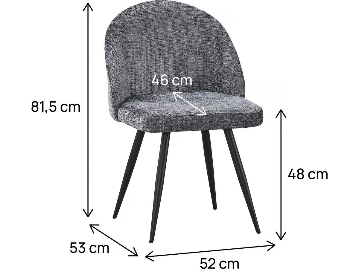 STUHL & BARHOCKER samuel Grau - Grau, Textil (52/81/53cm) - Habitat Garten