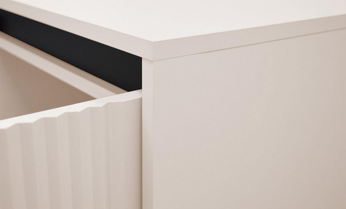 SIDEBOARD Osaka Sandbeige 100 cm - Beige/Schwarz, Holzwerkstoff/Metall (100.2/100/40cm) - Selsey