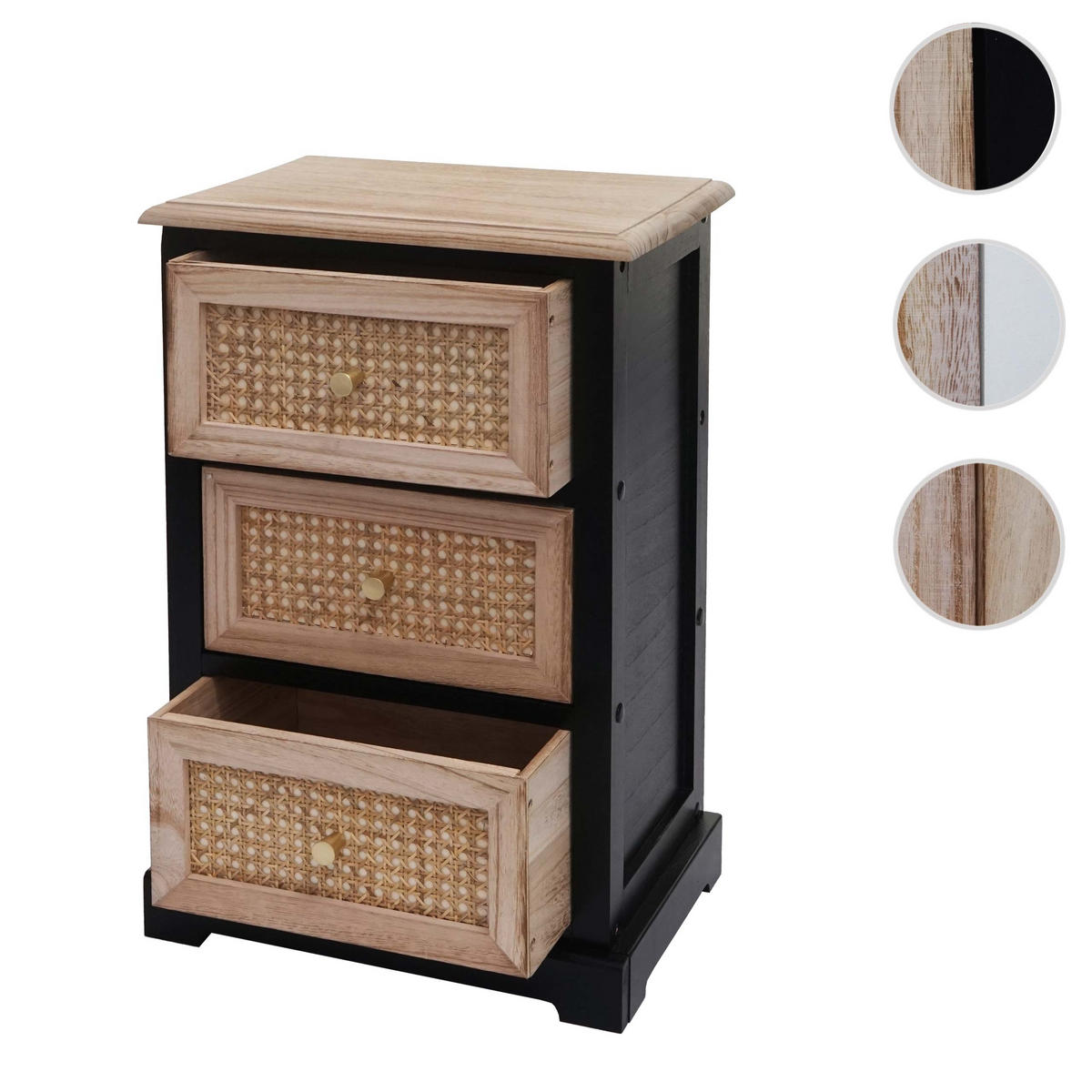KOMMODE Schwarz, Braun - Schwarz/Braun, Holz (40/63/28cm) - MCW