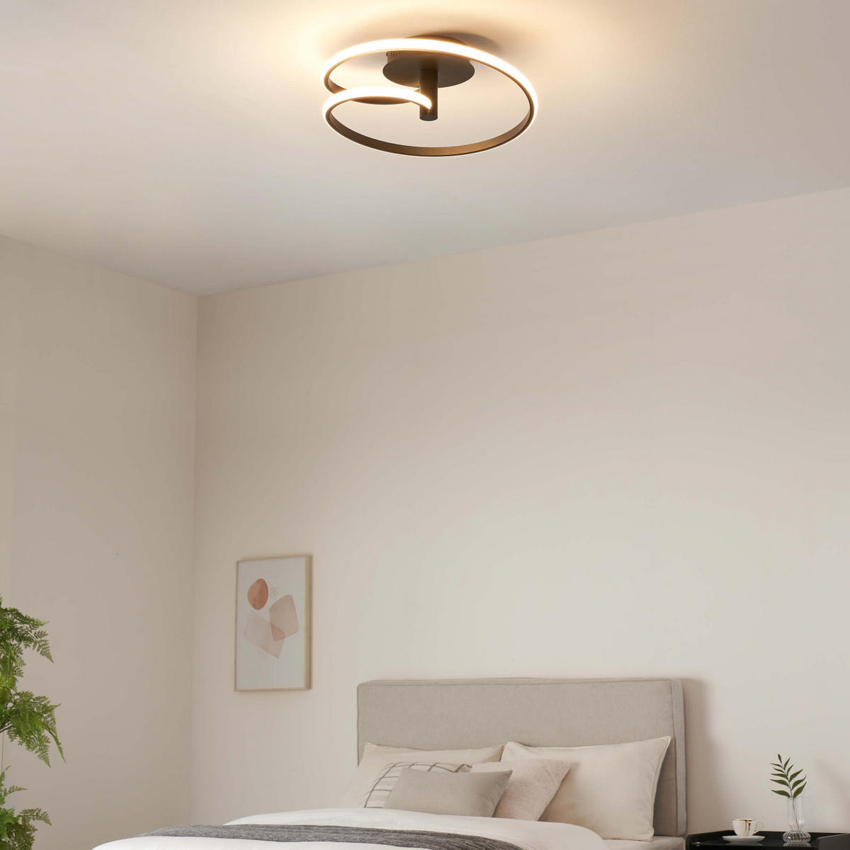 DECKENLEUCHTE Keane, Schwarz, 15cm - Schwarz, Metall (15/45/15cm) - KOSILUM