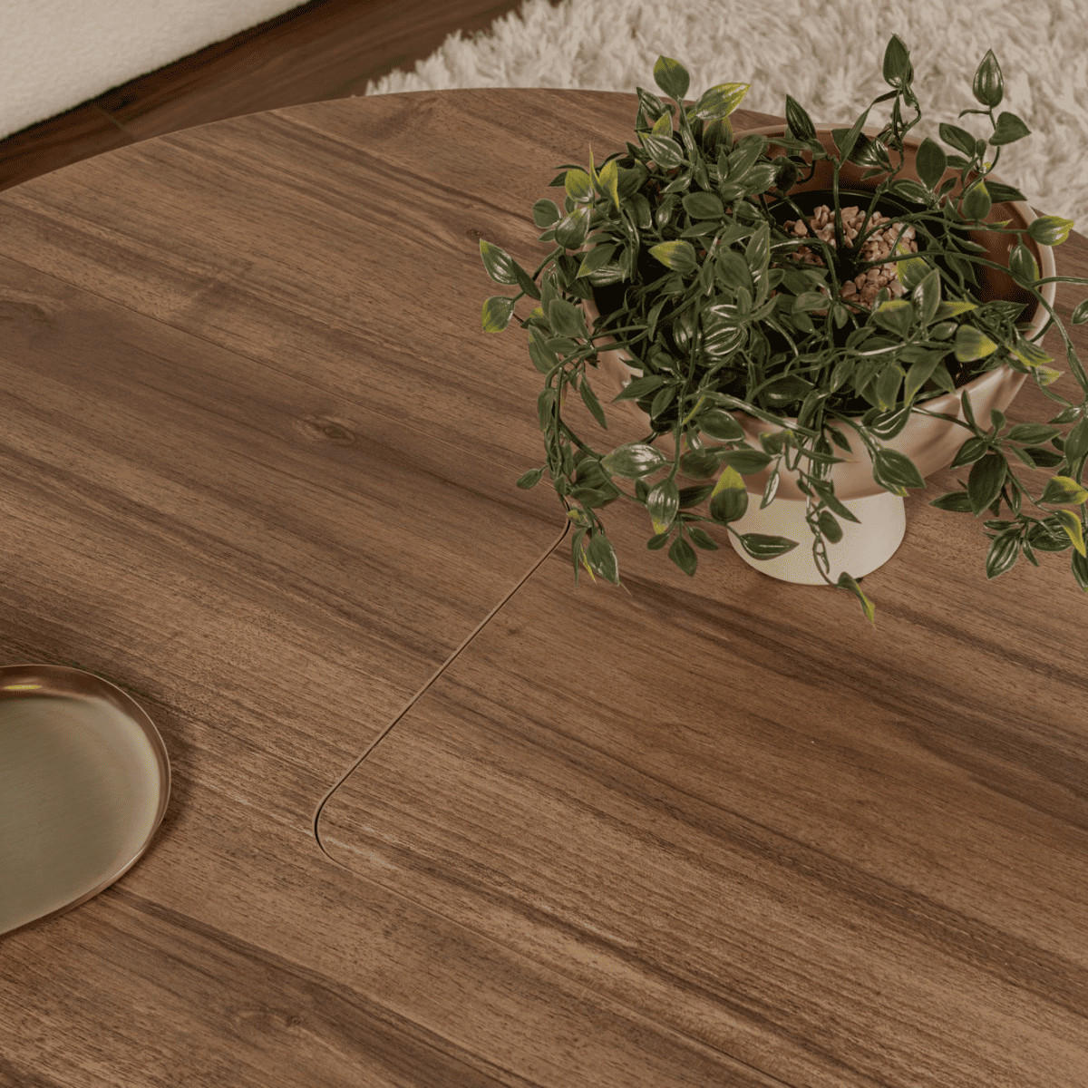 COUCHTISCH (2er-Set) moira 90/90/41 cm - Naturfarben, Holzwerkstoff (90/90/41cm) - Calicosy