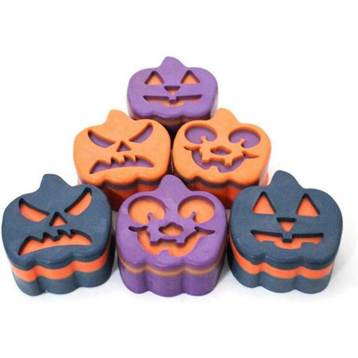 BACKFORM 2-teiliges Set Halloween Kürbis Silikon Antihaftbeschichtet - Orange, Kunststoff
