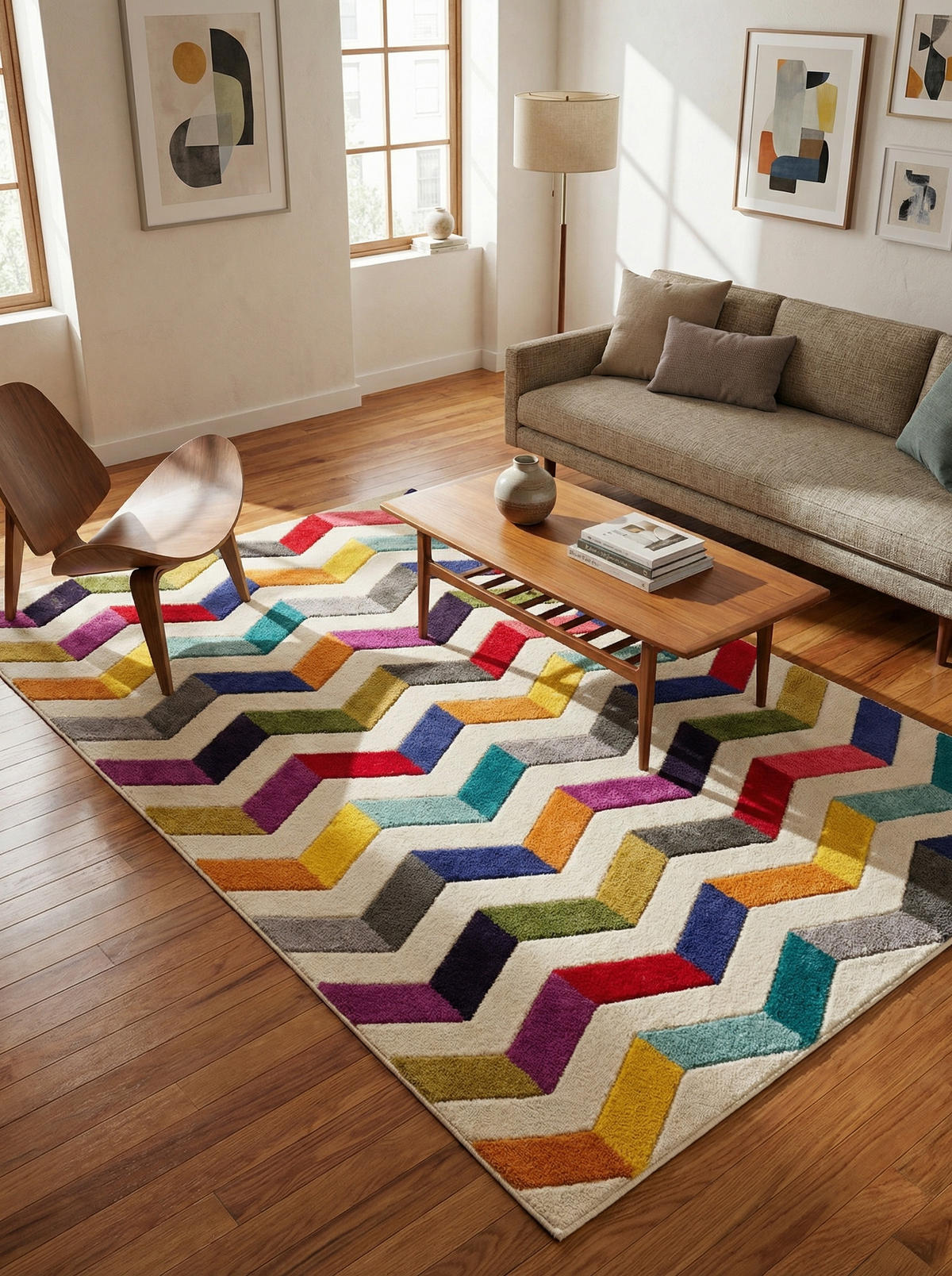 TEPPICH Bunt-Design, geometrisch MEON JOSH, Multi 160x230 cm - Multicolor, Textil (160/230cm) - KADIMA DESIGN