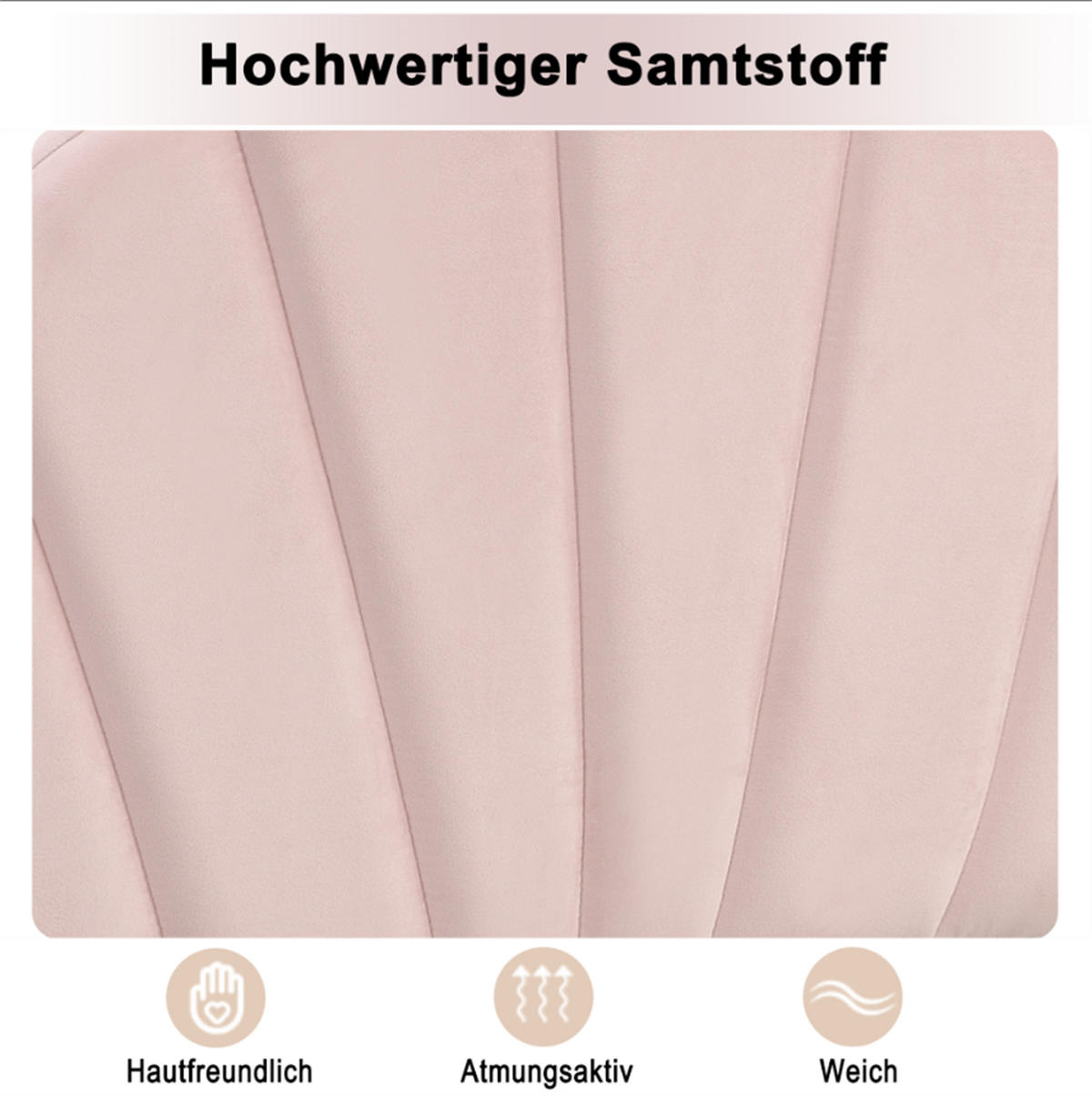 POLSTERBETT 90/200 cm in Rosa Samt mit Goldenen Eisenbeinen - Pink, Holz/Textil (90/200cm) - KOMHTOM