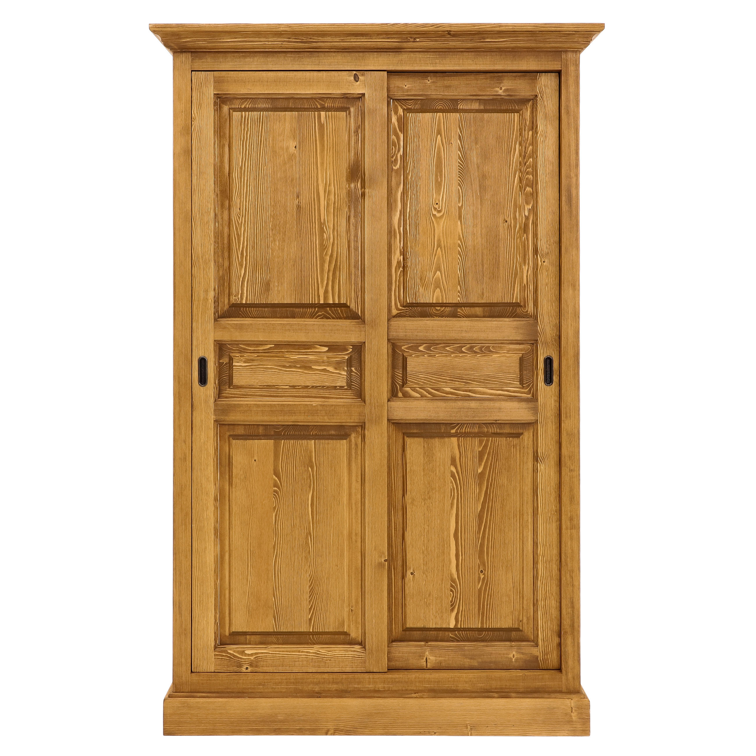 KLEIDERSCHRANK aus Massivholz CHARLOTTE 3 - Hellbraun, Holz (120/190/61cm) - Seart