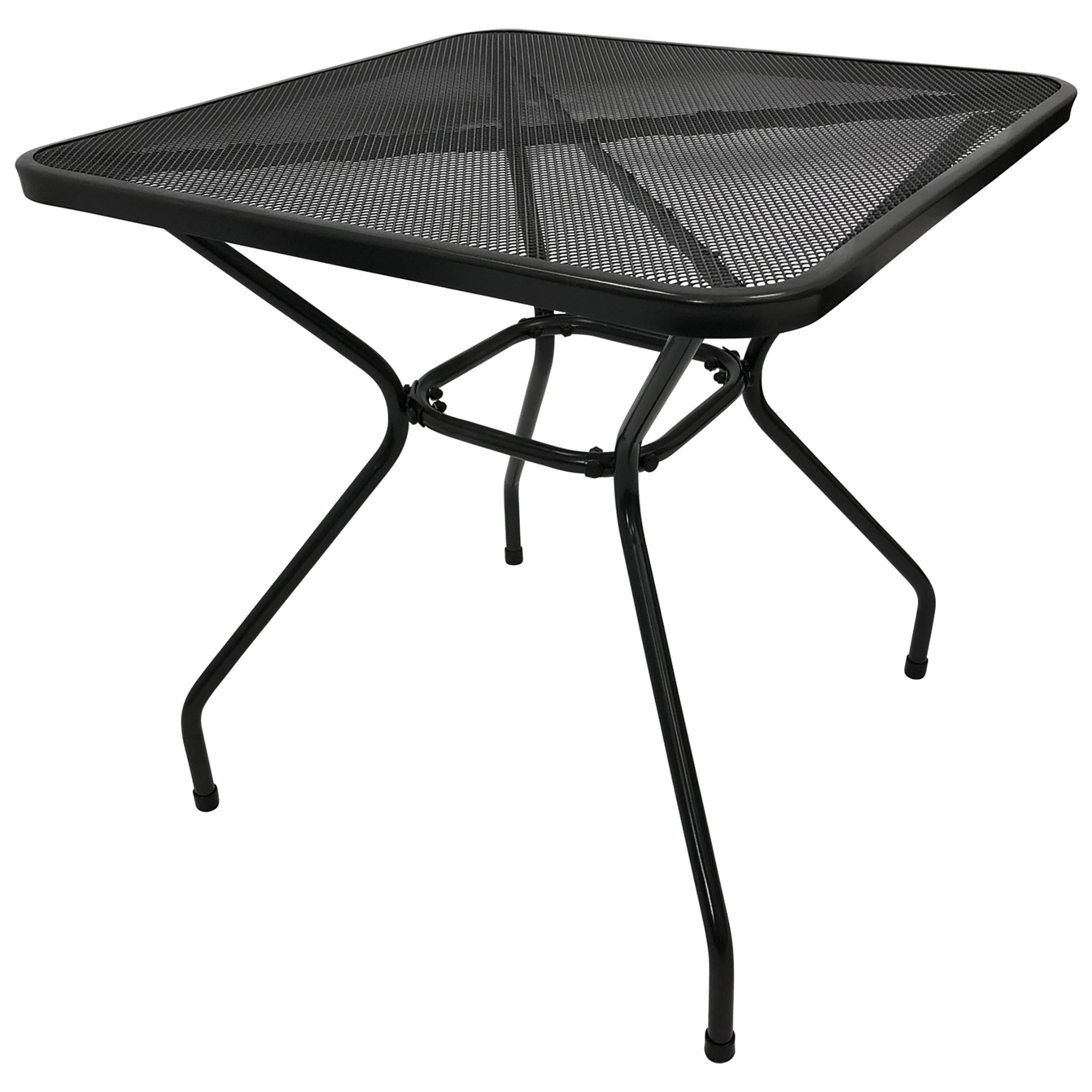 BISTROTISCH Glasgow - 70x70cm - aus Streckmetall pulverbeschichtet dunkelgrau - Grau, Metall (70/70/72cm) - TPFGarden