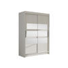 KLEIDERSCHRANK Miami V - Silberfarben/Weiß, Holzwerkstoff/Kunststoff (120/200/58cm) - MIRJAN24