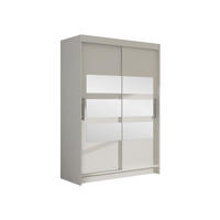 KLEIDERSCHRANK Miami V - Silberfarben/Weiß, Holzwerkstoff/Kunststoff (120/200/58cm) - MIRJAN24
