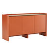 SIDEBOARD 140 cm, Ziegelrot - Rot/Orange, Holz (40/75/140cm) - Oviala