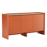 SIDEBOARD 140 cm, Ziegelrot - Rot/Orange, Holz (40/75/140cm) - Oviala