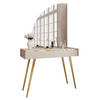 SCHMINKTISCH AURORA-SQ KASCHMIR mit links Spiegel - Kaschmir, Holzwerkstoff (102/173/44cm) - Lookway