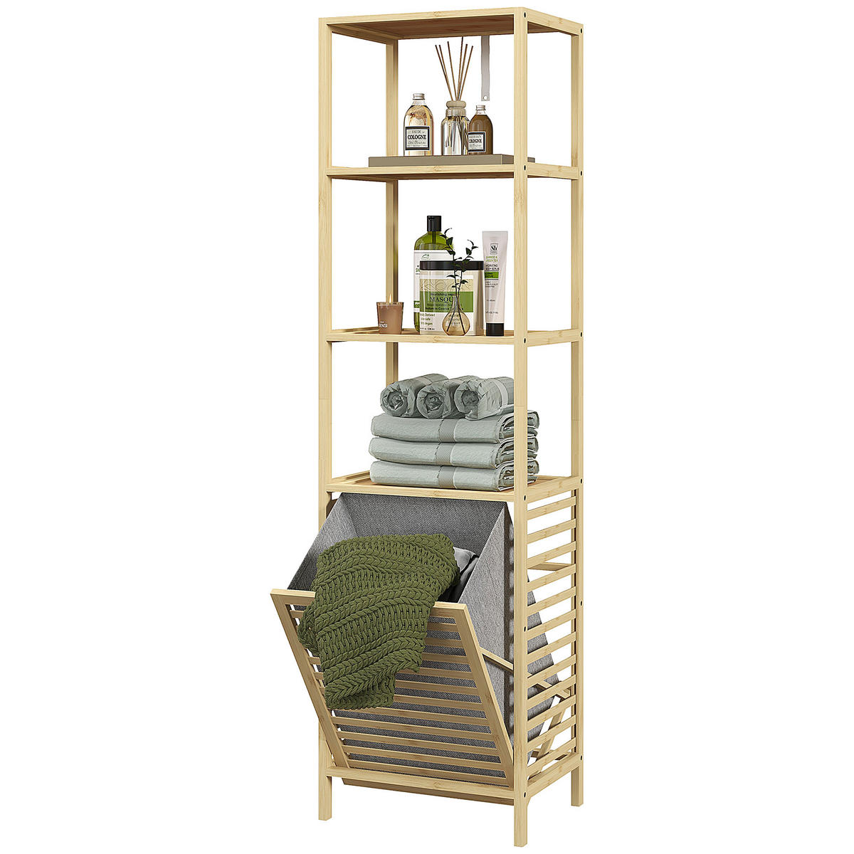 BADREGAL DE-17312 Natur - Naturfarben, Naturmaterialien (33/160/44cm) - ComfortXL
