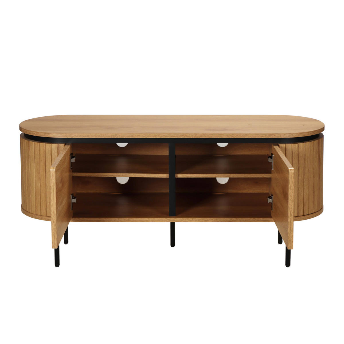 TV-SCHRANK, helles Holzeffekt - Beige, Holz (40/55/120cm) - Oviala