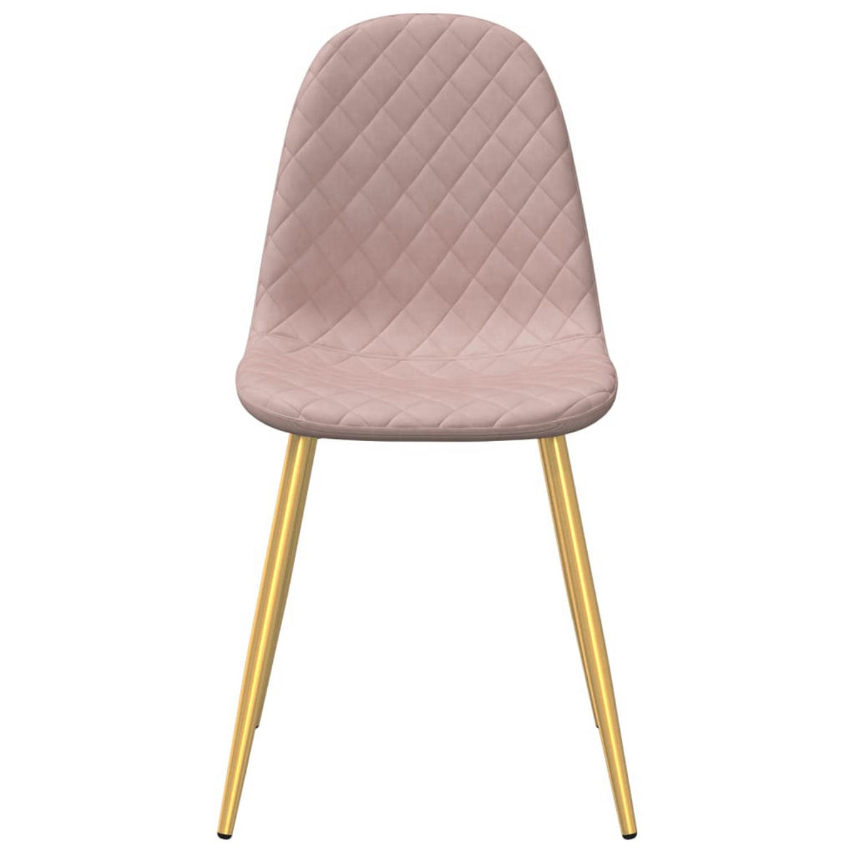 ESSZIMMERSTÜHLE 4 Stk. Rosa Samt 45*53.5*83cm - Pink, Metall (45/83/53.5cm) - ZMH
