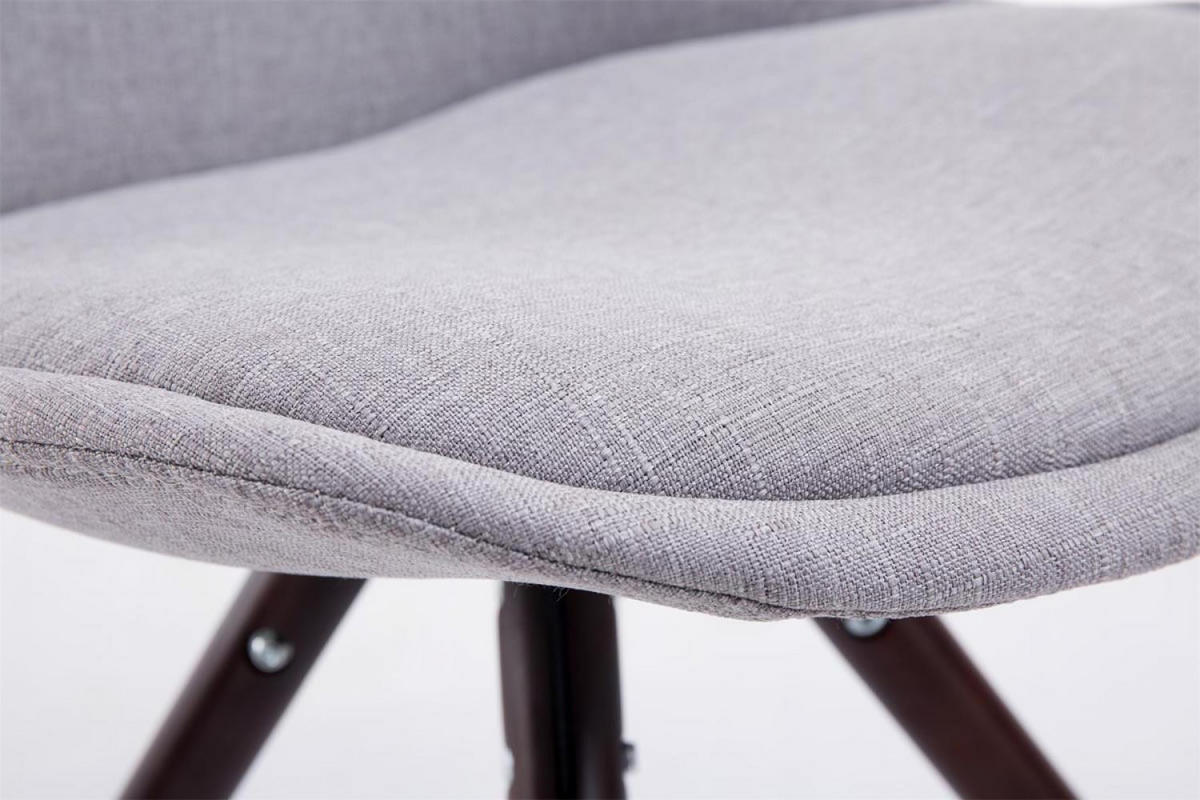 STUHL Stoff grau - Grau/Cappuccino, Holz/Textil (48/84/56cm) - CLP