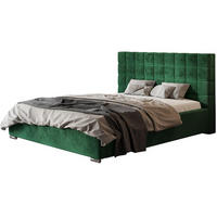 POLSTERBETT Porto mit Kopfteil, 160x200 cm, Doppelbett mit Bettkasten und Lattenrost aus Holz, Velourstoff Grün - Grün, Holz/Textil (160/200cm) - Alpi-Möbel