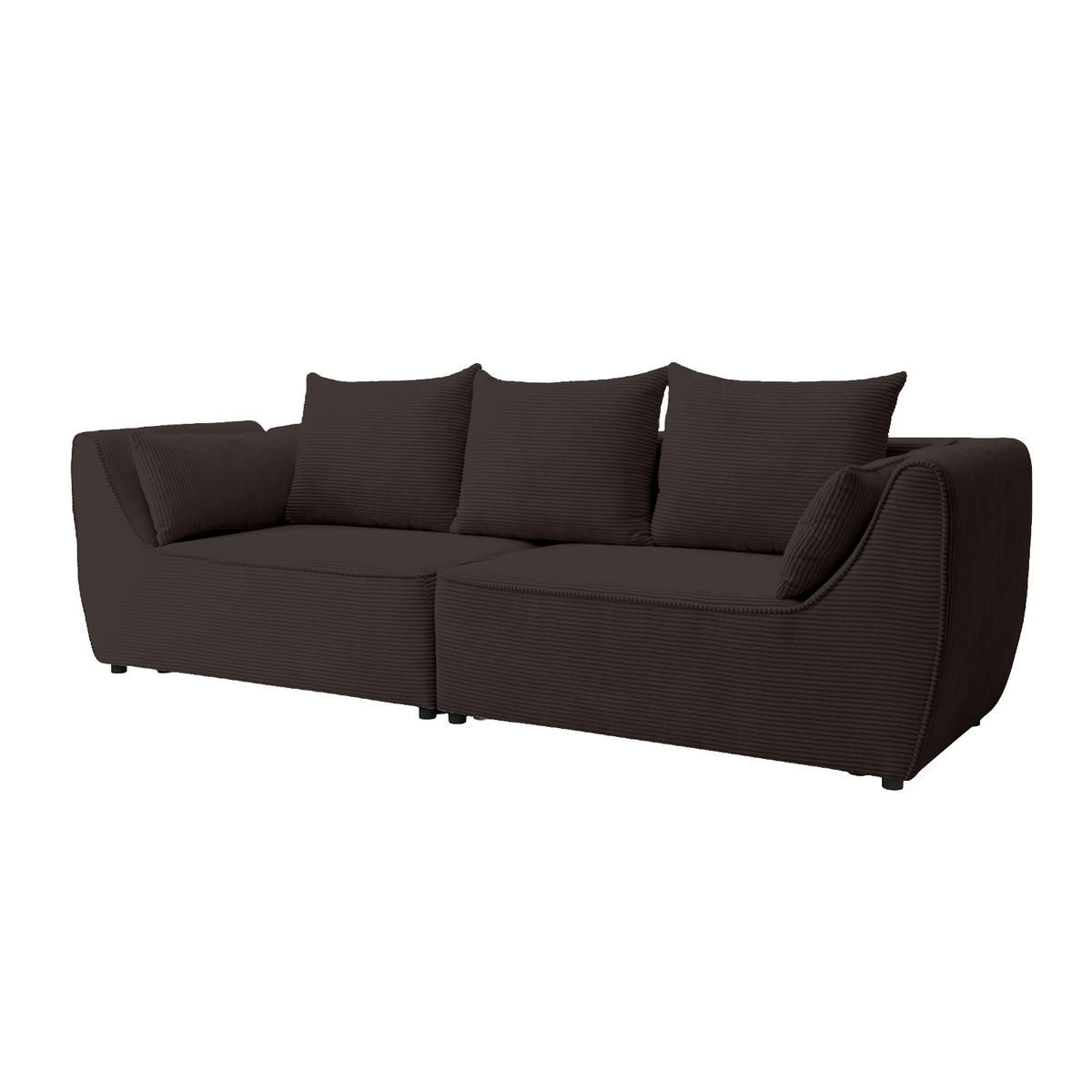 SOFA GRABO mit Schlaffunktion, Braun - Braun, Textil (260/75/145cm) - Fedve