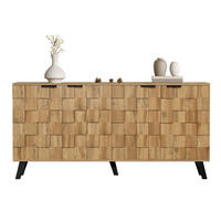 SIDEBOARD 160,5/35,5/78 cm mit 4 Türen in Holzfarbe und modernem Design - Naturfarben, Holzwerkstoff (160.5/78/35.5cm) - BEAOK