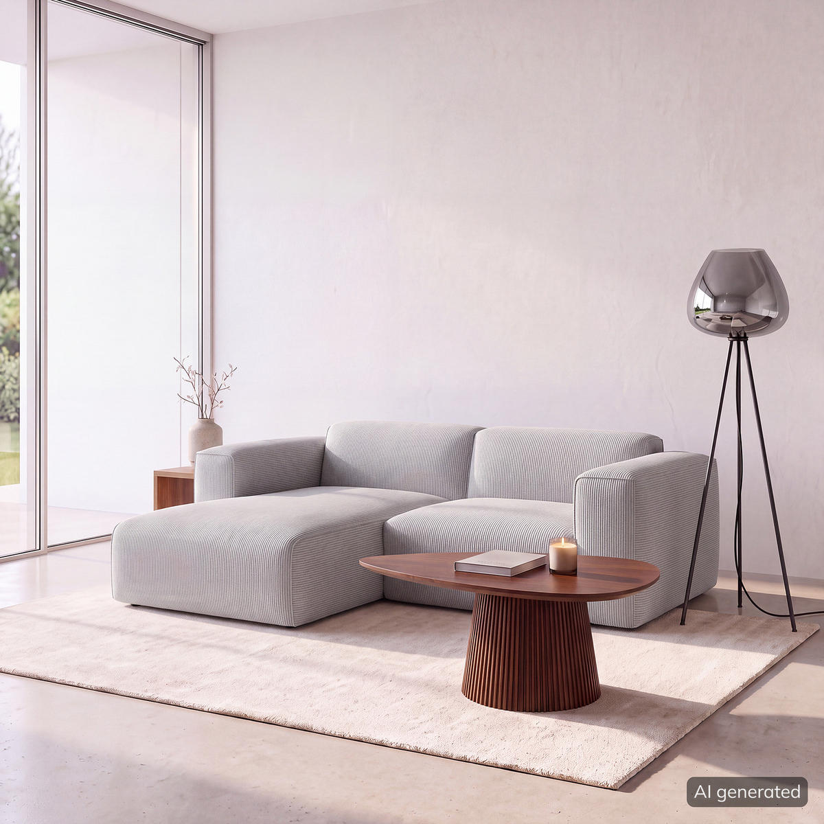 1,5-SITZER ECKSOFA mit Longchair - Schwarz/Grau, Kunststoff/Textil (260/173cm) - home24