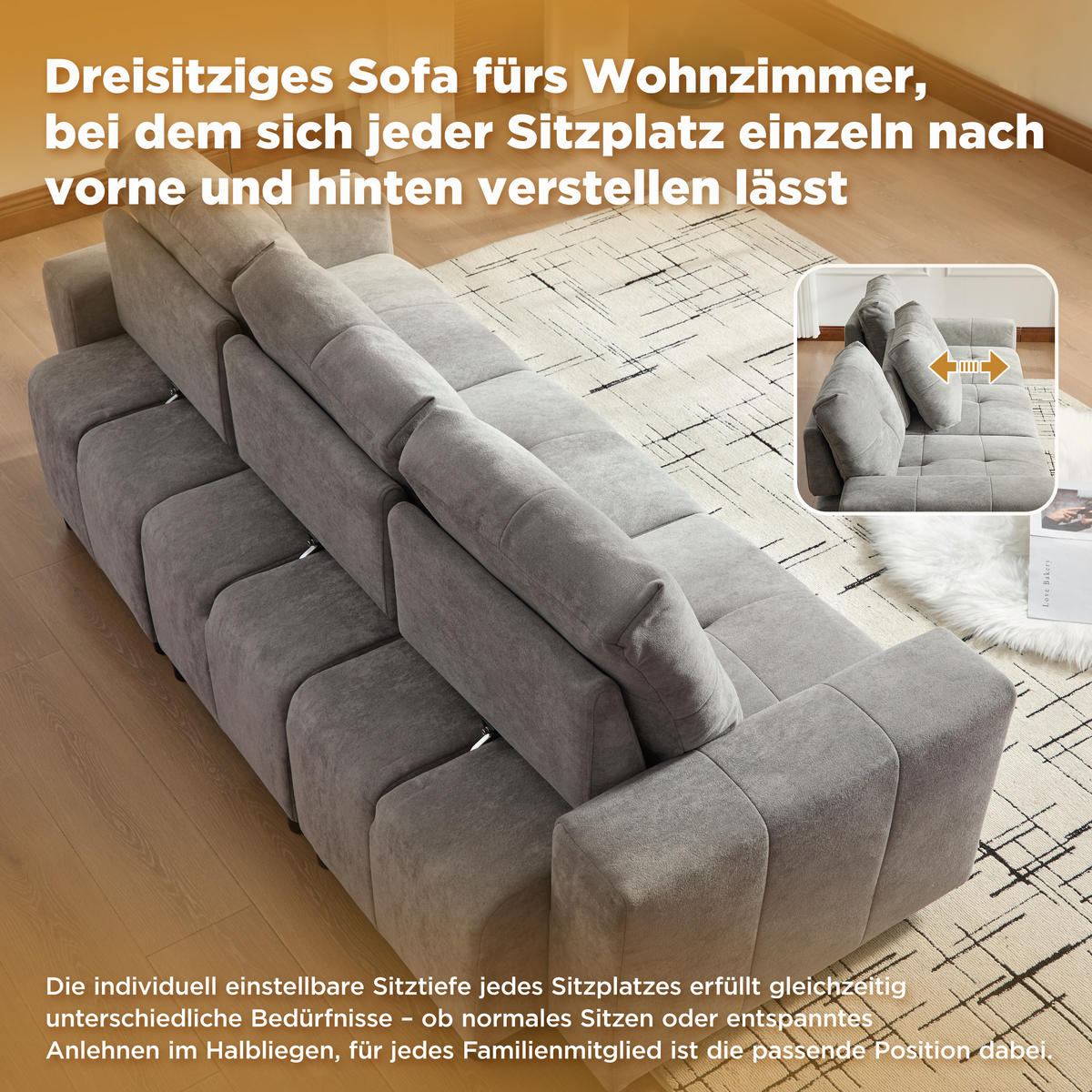 ECKSOFA 213/94/84 cm Grau Weiß mit Schlaffunktion - Grau, Textil (213/94cm) - Oxeza