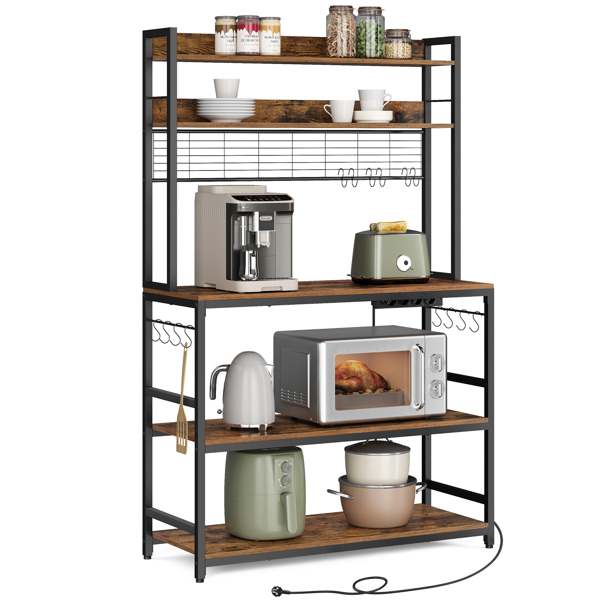 STANDREGAL Bonita - Braun, Holzwerkstoff (40/171/100cm) - VASAGLE
