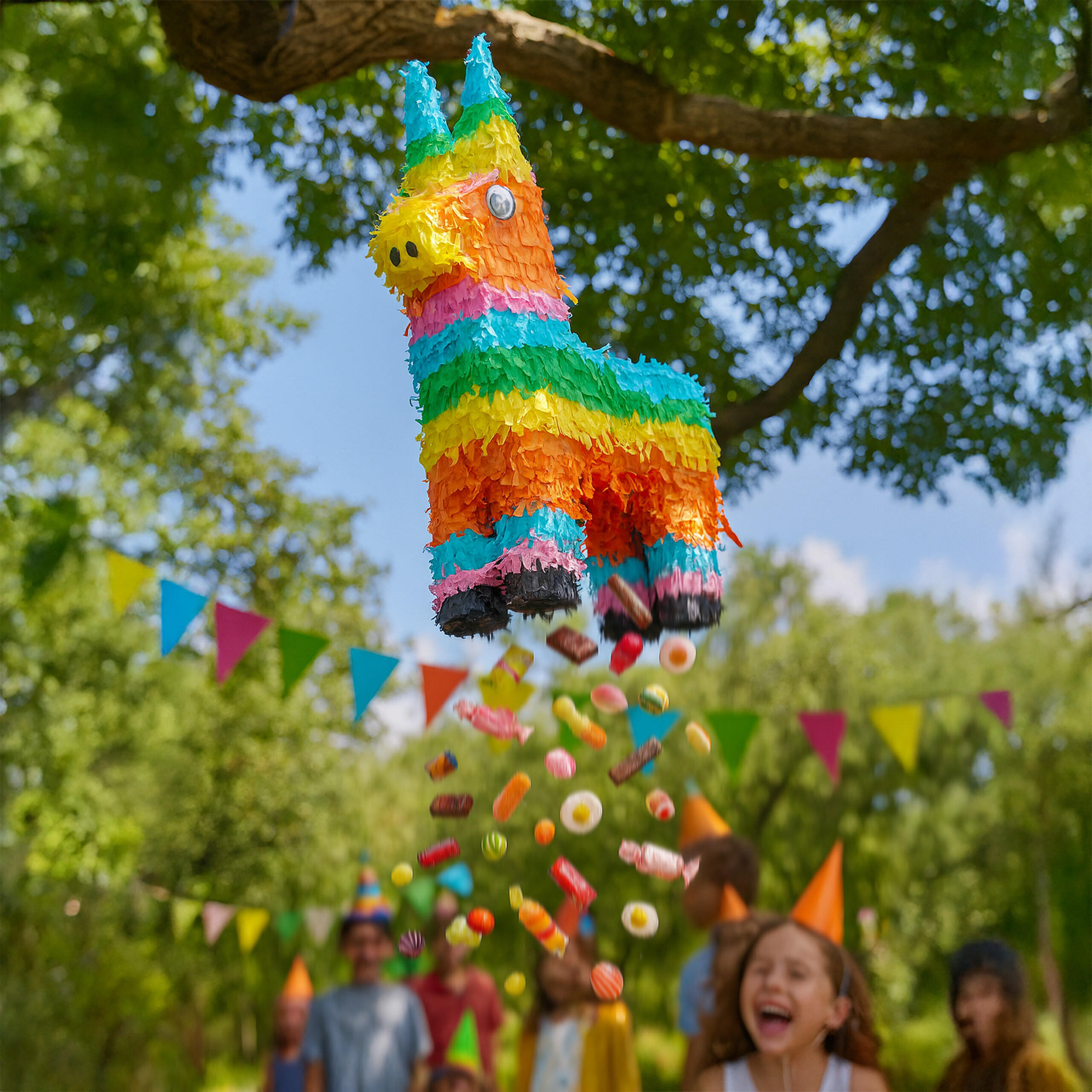 PINATA - Multicolor, Papier/Wellpappe (41/56/13cm) - Relaxdays