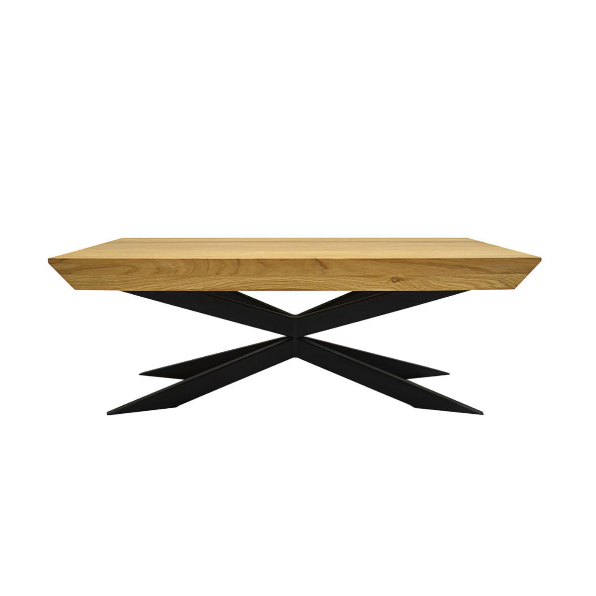 KAFFEETISCH aus Eiche mit Spinnenbeinen im Loft-Stil DEVON - Eichefarben, Holz (70/130/40cm) - Rawood Furniture