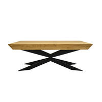 KAFFEETISCH aus Eiche mit Spinnenbeinen im Loft-Stil DEVON - Eichefarben, Holz (70/130/40cm) - Rawood Furniture