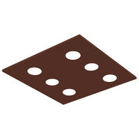 DECKENLEUCHTE - Dunkelbraun, Metall (50/50/4cm) - Lumicom