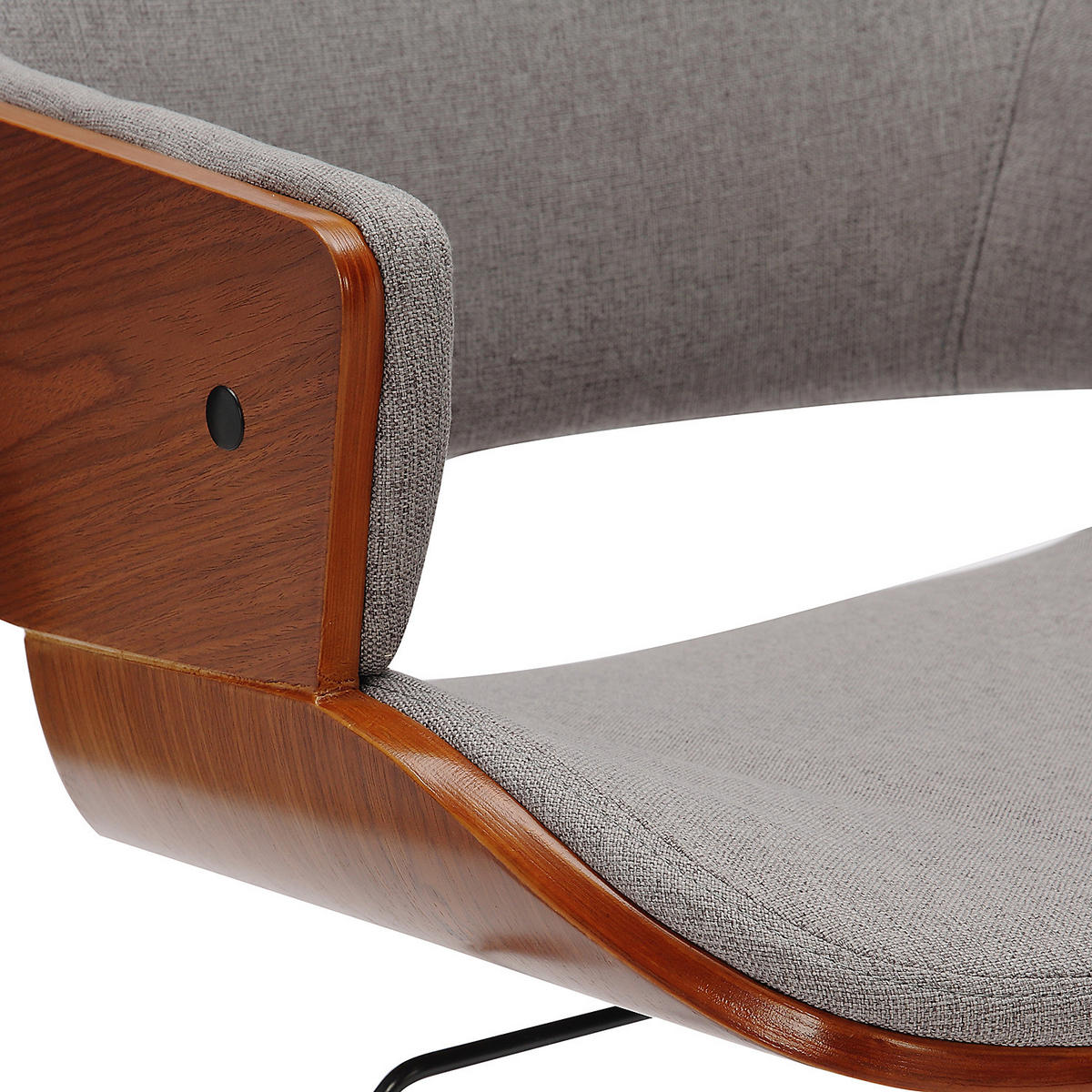 BÜRODREHSTUHL - Webstoff / Sperrholz - Grau, Holzwerkstoff/Textil (54/82/60cm) - home24